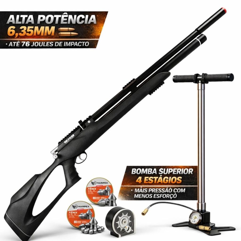 KIT ROSSI KODIAK PCP 6.35MM POWER START + BOMBA 4 ESTÁGIOS ORIGINAL