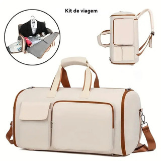 Bolsa para Roupas Esportivas de Viagem Impermeável Dobrável de Grande Capacidade