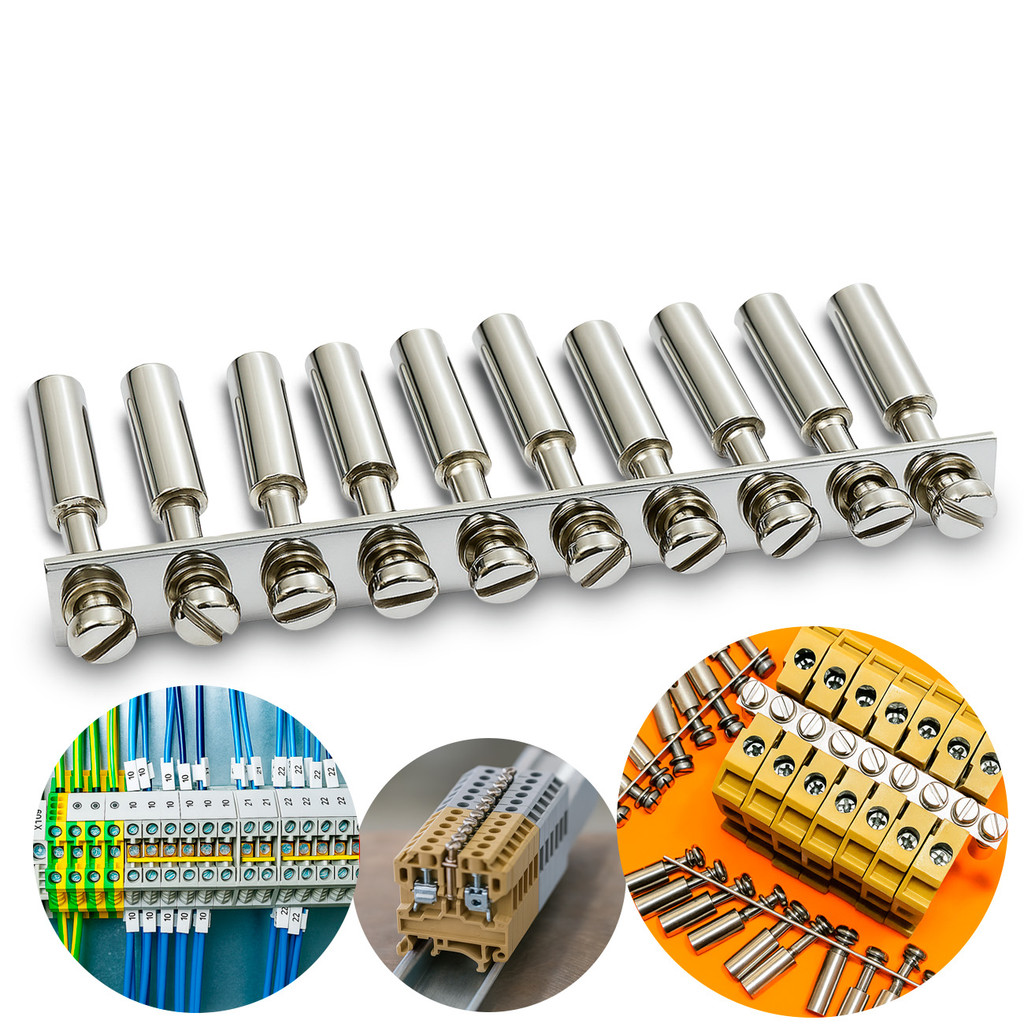 Ponte Conectora Fixa Borne Sak 2,5mm C/10 Terminais Jumper para borne Saki Conector Fixação - 1un