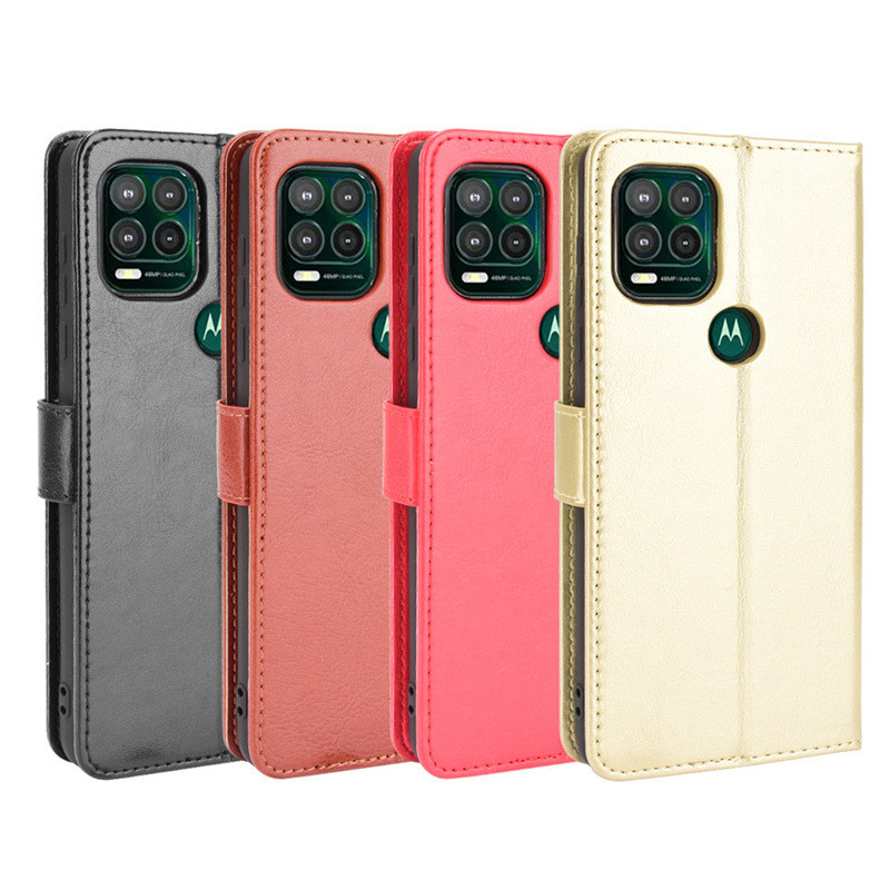 Adequado para Motorola G Stylus 5G 2021 caso de telefone Crazy Horse padrão Flip
