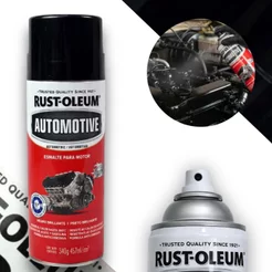 Tinta Spray Esmalte Preto Brilhante Motor 260ºC Rust Oleum