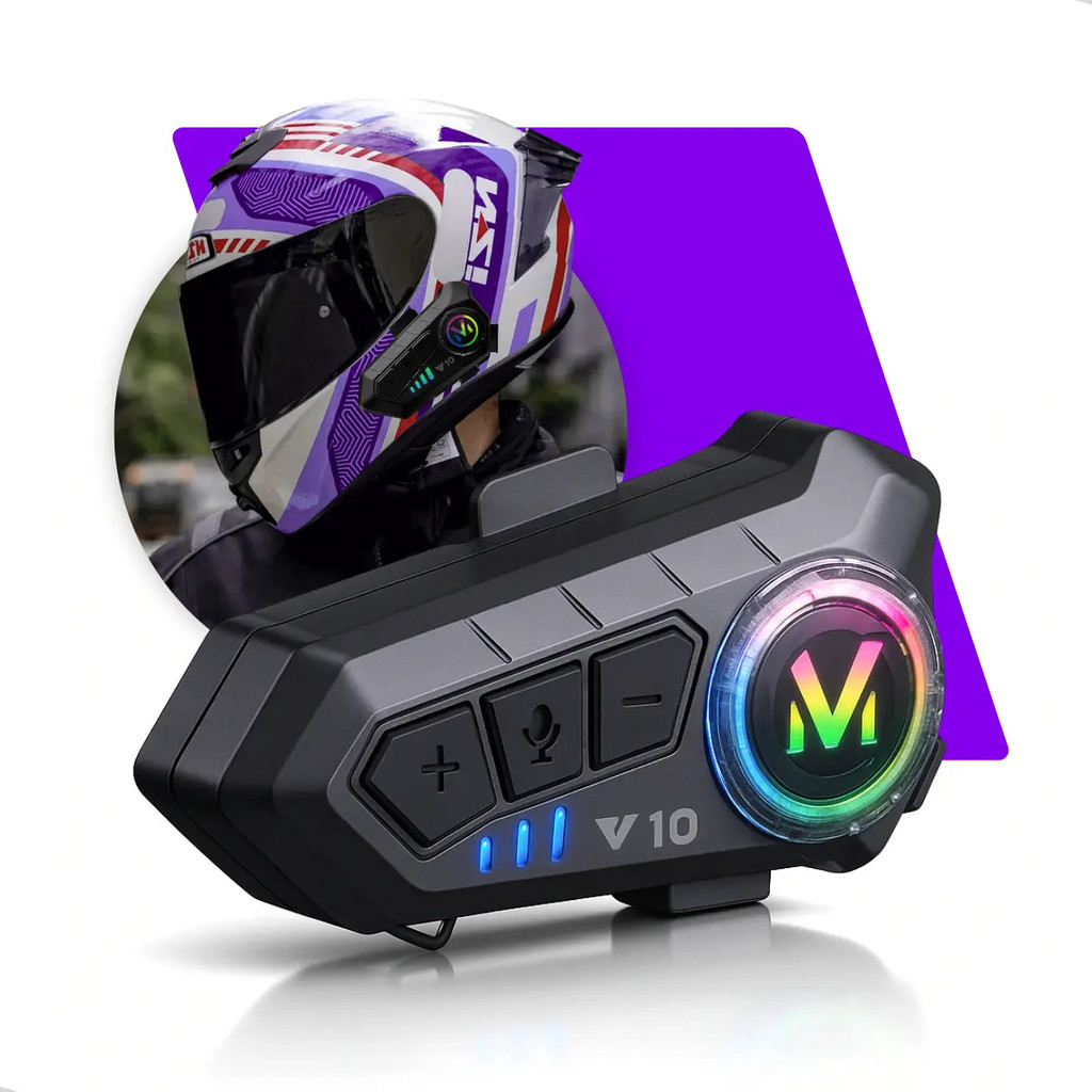 Fone de Ouvido de Capacete Moto Bluetrooth Controle De Voz
