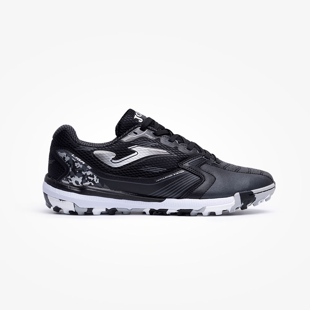 Chuteira de Society Joma Liga 5 - Preto/Cinza/Branco