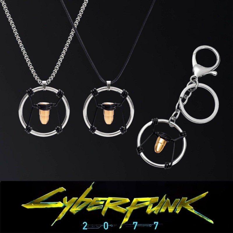 " Nova Chegada Venda Quente Tendência Popular Elegante Legal Cyberpunk Jogo Merch Bala Pingente Colar Unissex " em Oferta na Shopee
