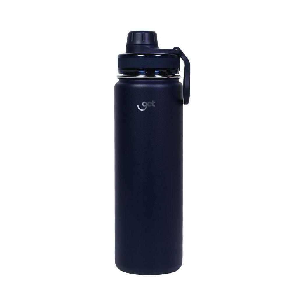 Garrafa Térmica Inox Get Trity 750ml Azul Petróleo para Bebidas Quentes e Frias com Tampa Bico e Base Emborrachada