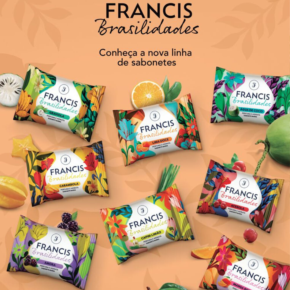 Detalhes do Sabonete Em Barra Francis Brasilidades Capim Limão 80g