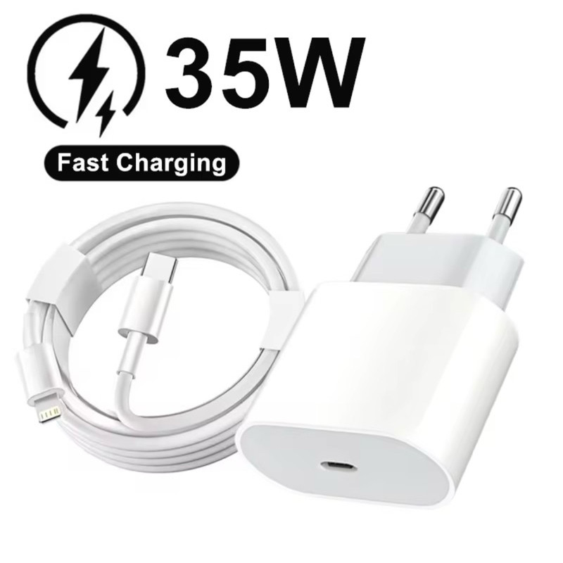 Kit Supercharger de 35 W para iPhone 15/16/17 Pro Max (interface USB-C/Tipo-C), inclui cabo de dados de 1 m