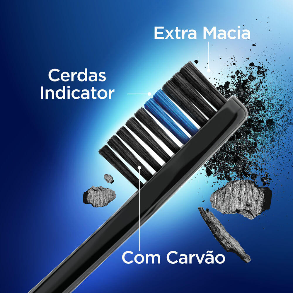 Detalhes do Escova Dental Oral-B Indicador Black Sensitive Extra Macia com 3 Unidades