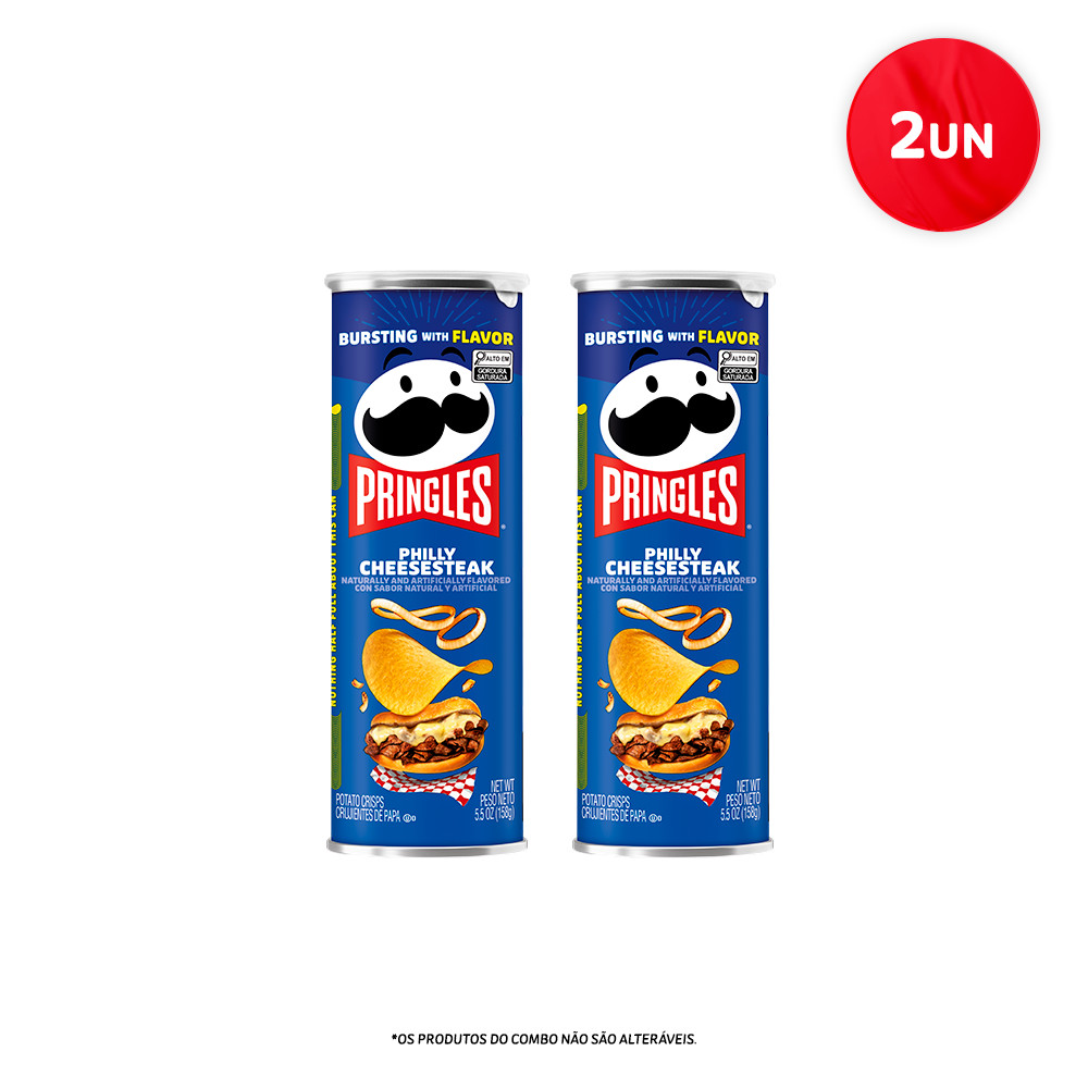 Combo Pringles Importada Philly Cheese Crisps Sanduíche De Carne Com Queijo158g 2 unidades em Oferta na Shopee