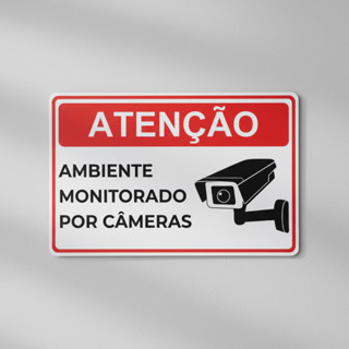 5 Placas Monitoramento por Câmera de Segurança 10x15cm 15x20cm 20x30cm em Oferta na Shopee