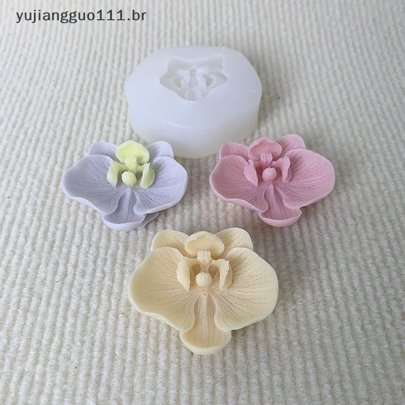# Novo Simulação 3D Orquídea Molde De Silicone Cozinha Ferramenta De Cozimento Rosa Flor Phalaenopsis Fondant Chocolate