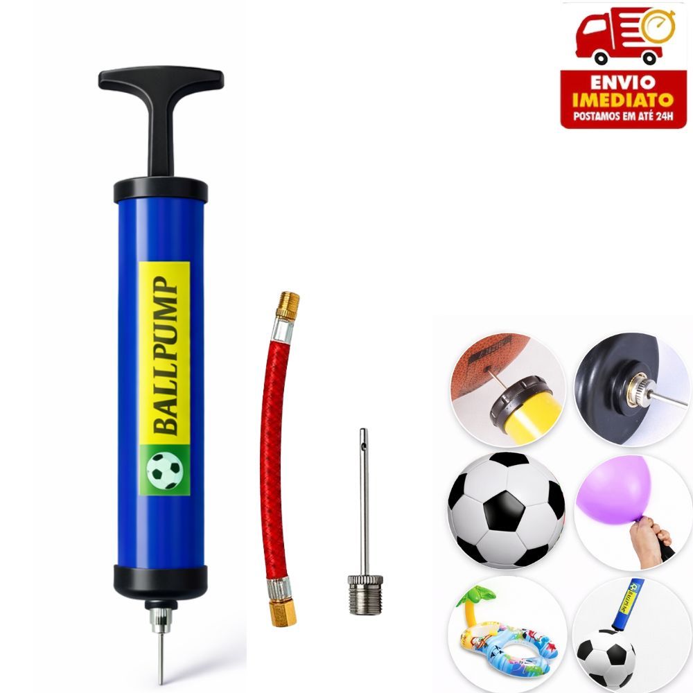 Bomba Manual De Ar Encher Inflar Bolas de Futebol Futsal Futevôlei Basquete Volei Boia Colete em Oferta na Shopee