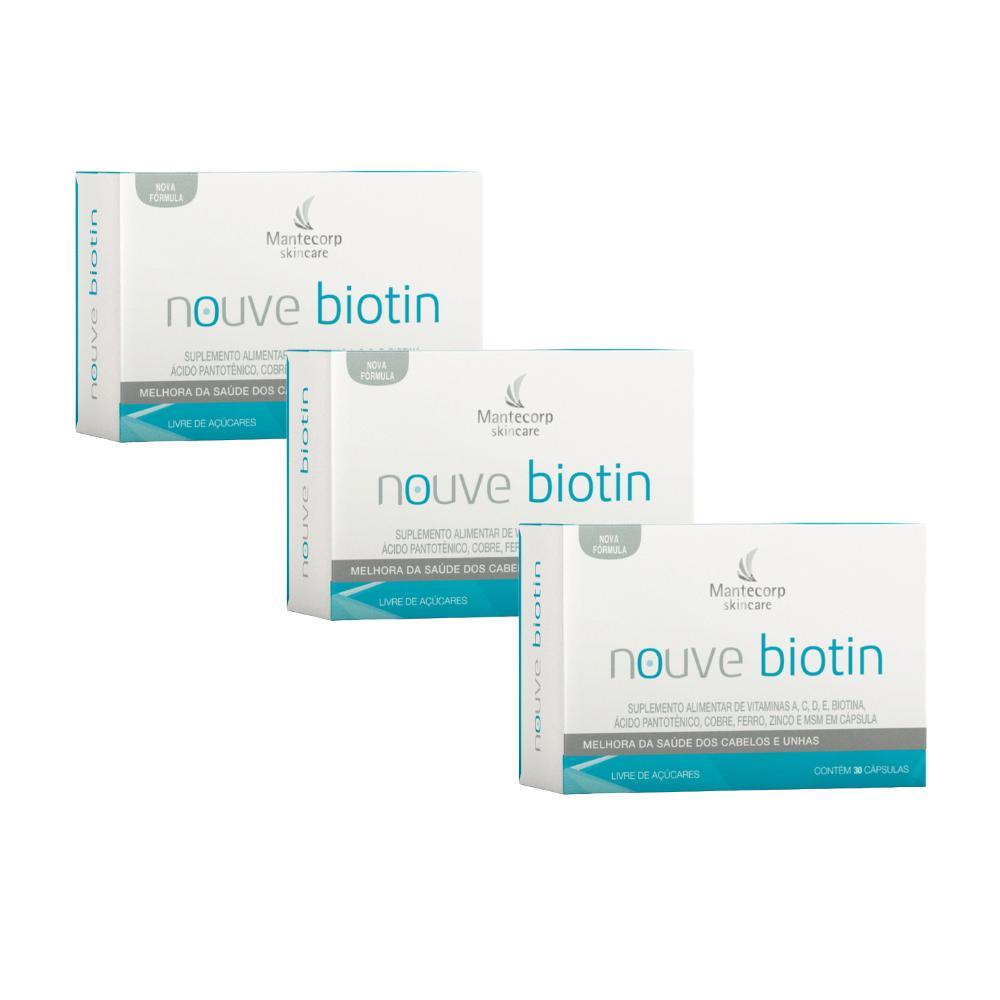 Kit  c/ 3  Nutracêutico Nouve Biotin - 90 capsulas em Oferta na Shopee
