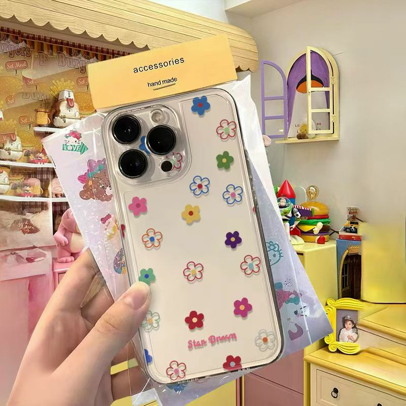 Capinha Capa Para iPhone XR 11 12 13 14 15 16 17 PRO MAX 14 15 16 PLUS Transparente À Prova de Choque Florzinha em Oferta na Shopee