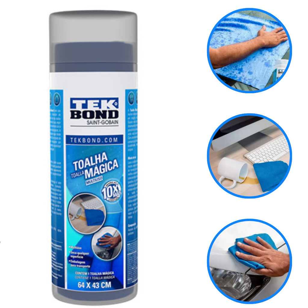 Toalha Mágica Multiuso Tekbond Inteligente Super Absorção em Oferta na Shopee