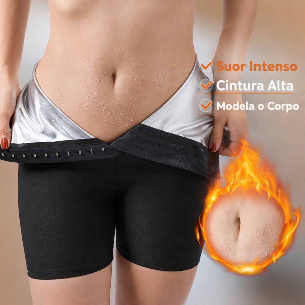 Calça Sauna Fitness Emagrecedora para Corrida Academia Body Shaper Suor Térmico