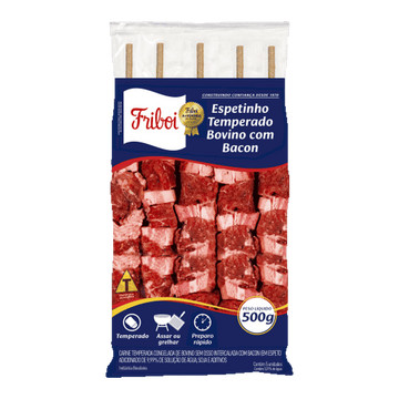 Espetinho Bovino com Bacon Temperado Friboi