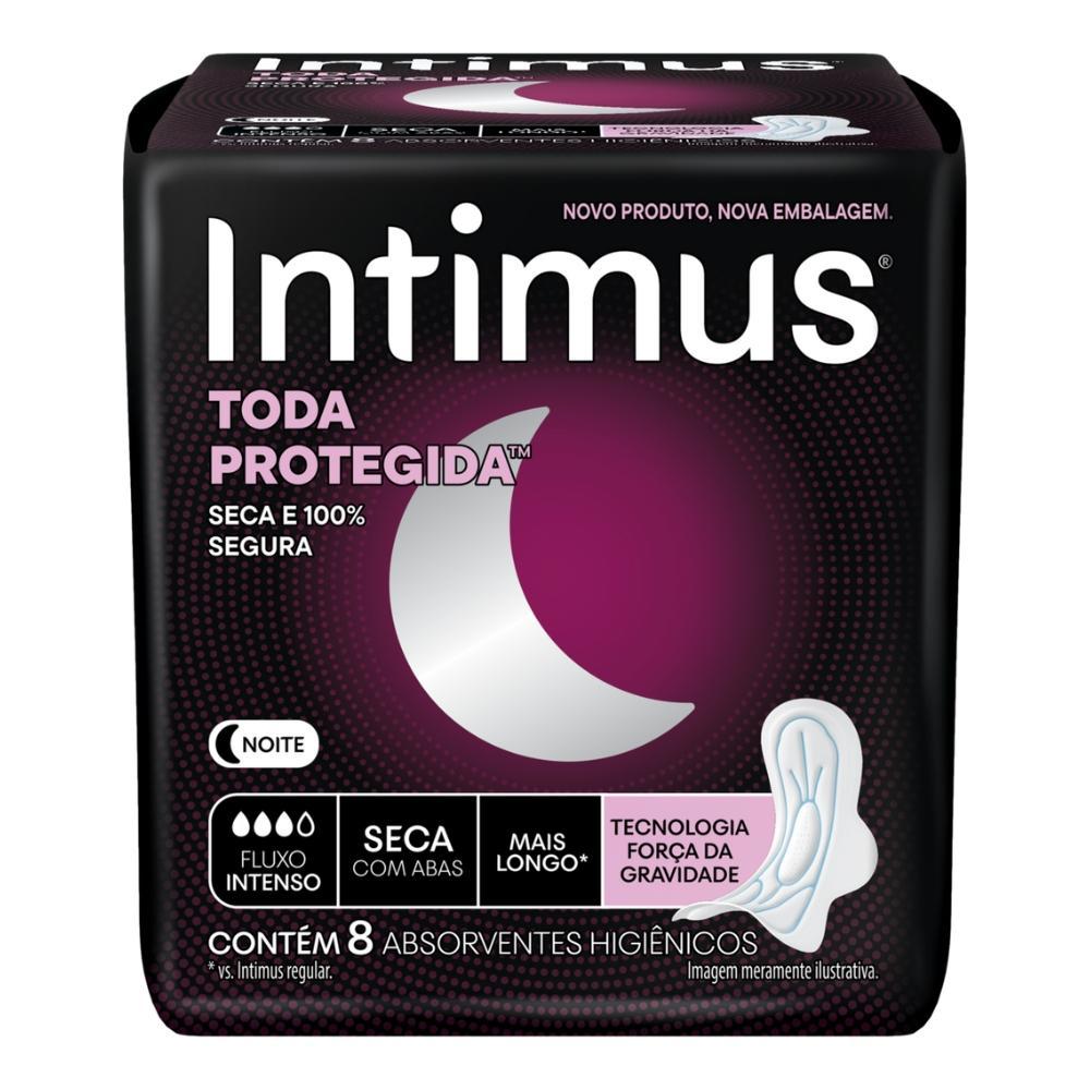 Absorvente Intimus Toda Protegida Seco com Abas - 8 Unidades em Oferta na Shopee