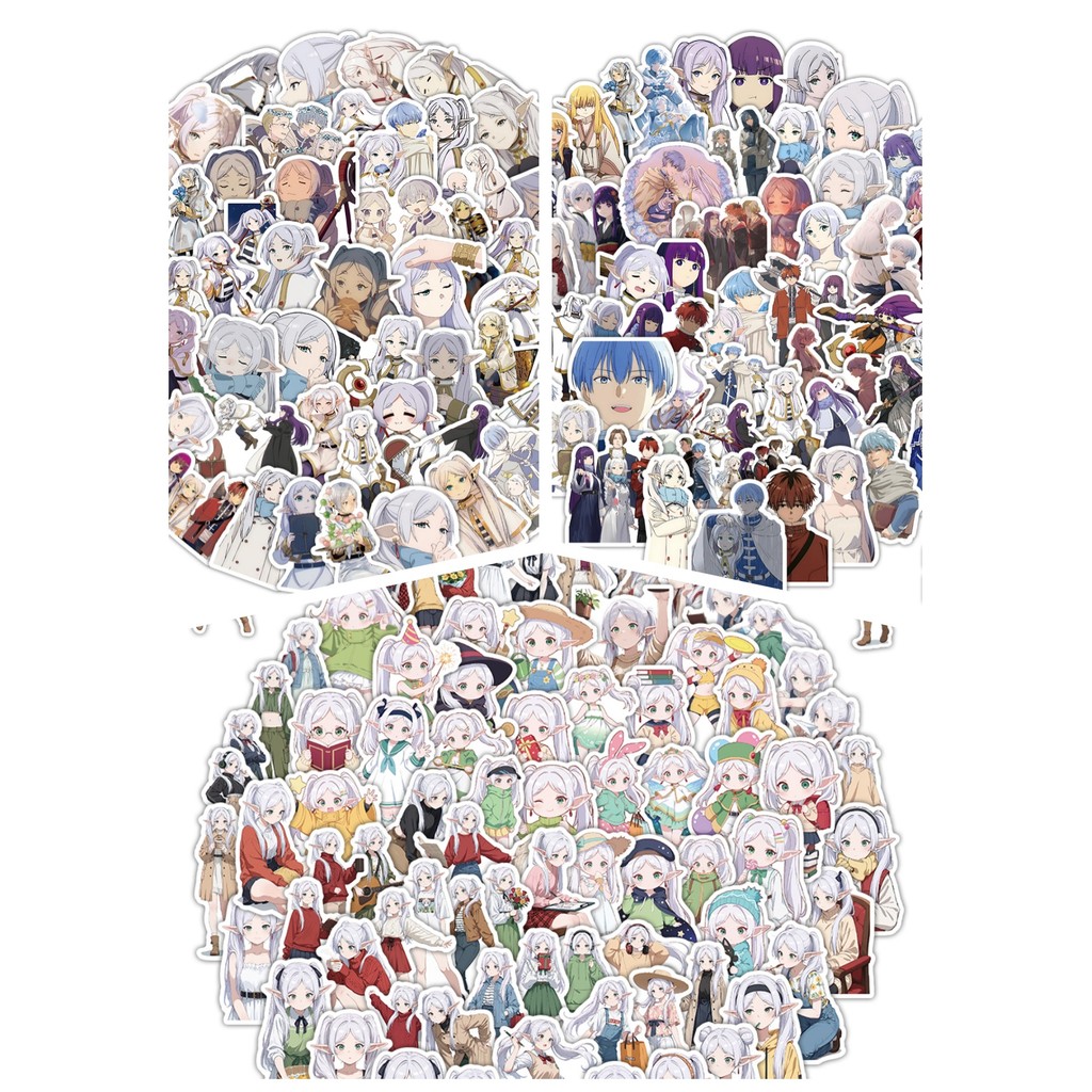 Frieren : Beyond Journey's End Sticker Pack (52/60/103 Unidades)-Decoração De Anime Aventureiro Para Garrafas De Água ,