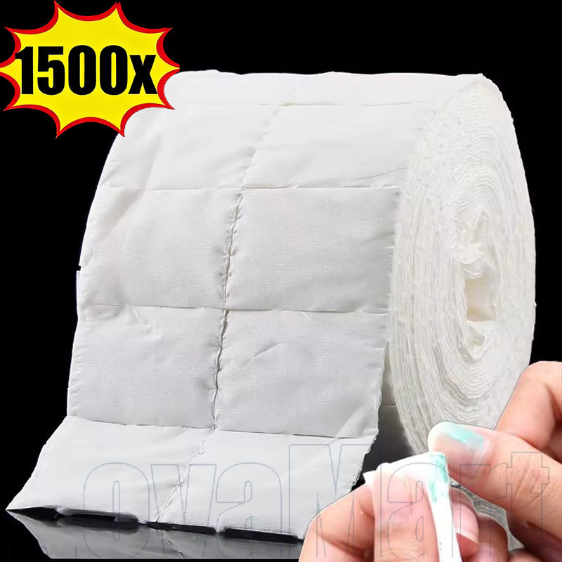 Almofadas Removedoras De Esmalte Para Salão De Beleza/Casa | Toalhas De Algodão De 1500 Unidades Com Design De Quebra De
