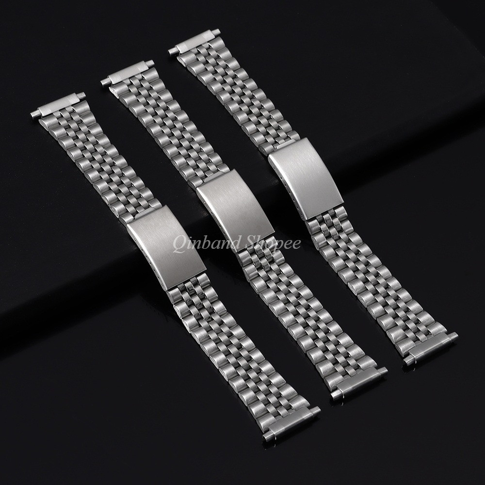 Pulseira De Relógio De Aço Inoxidável Jubileu 17/18/19/20/21/22/23mm – 5 Contas Com Barras De Mola Elásticas Expansíveis — imagem 2 de 2