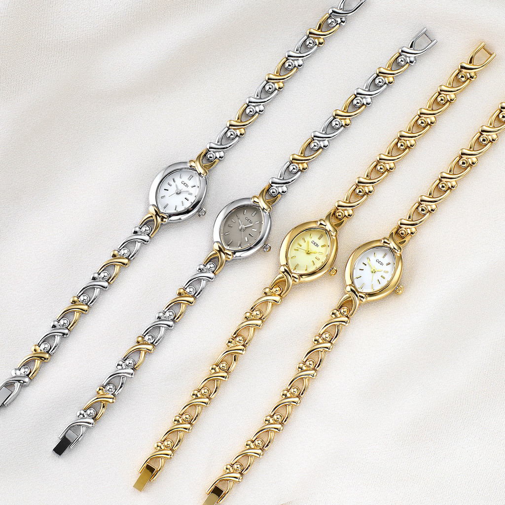 Relógio feminino pequeno Retro moda Link cinta relógio luz luxo Commuter All-Match senhoras relógio de quartzo relógio d