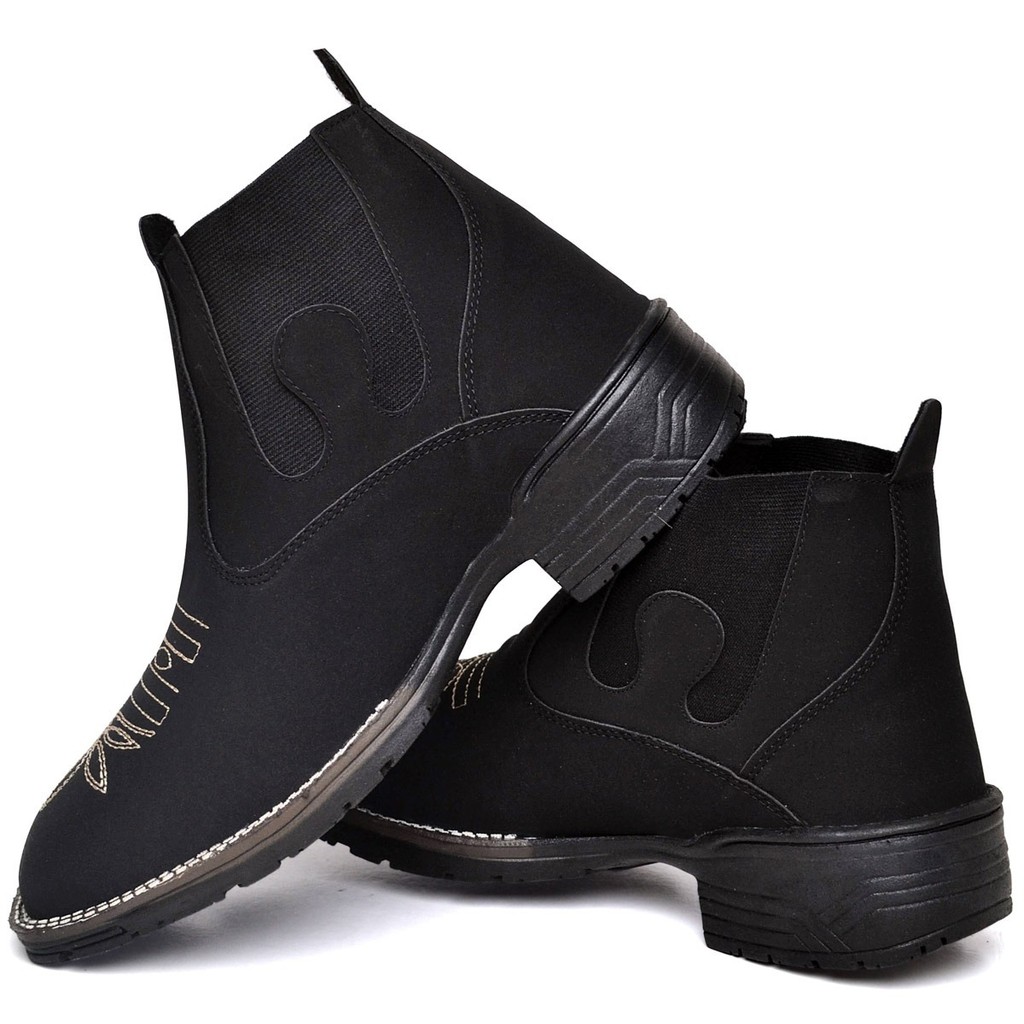 Bota Botina Masculina Texana Country  Estilo Rodeio Dia a Dia Forte Resistente Promoção