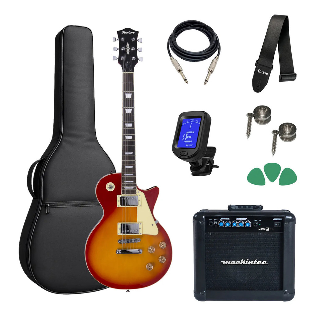 Guitarra Strinberg Sps230 Cs Les Paul + Kit Maxx15 Destro Cs