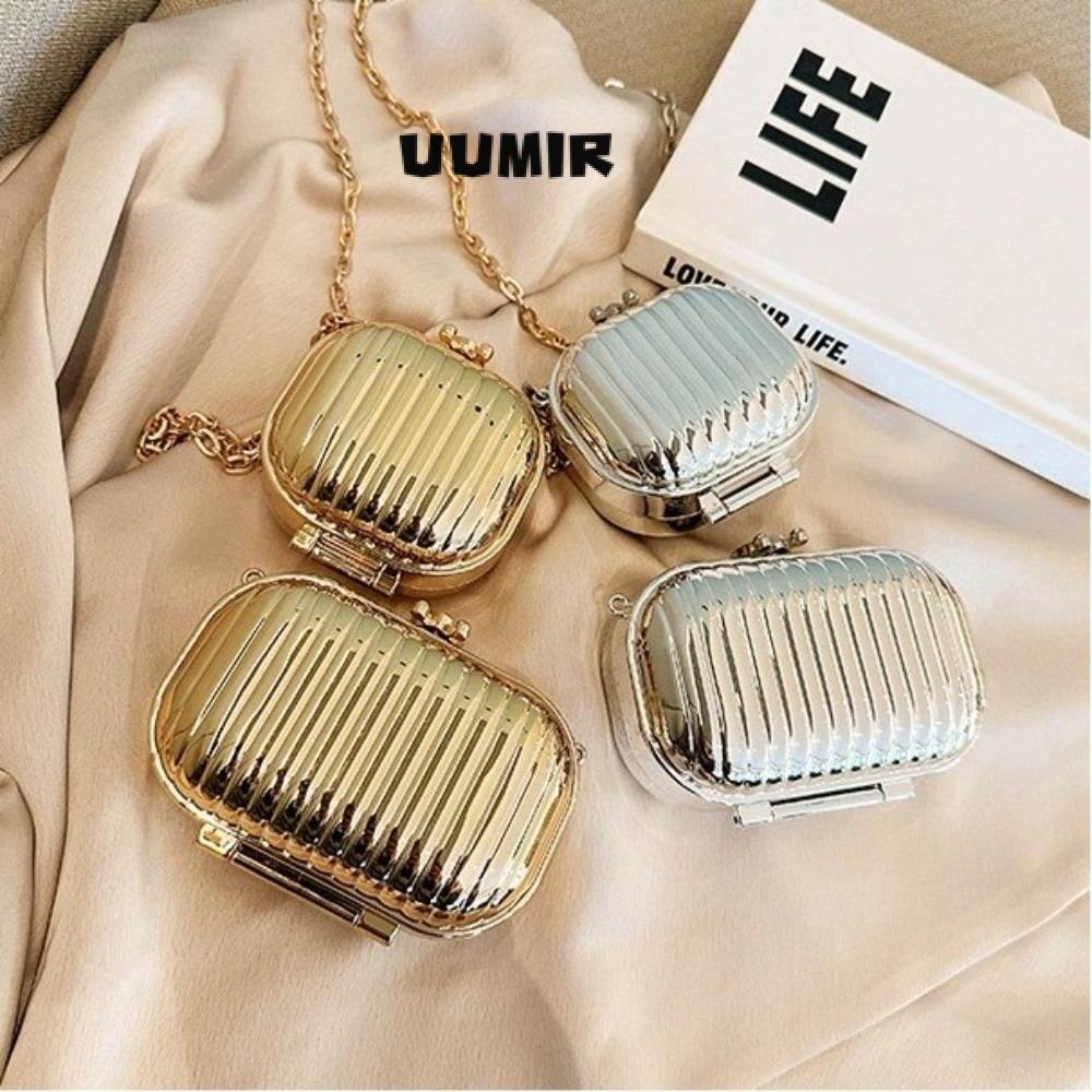UUMIR Bolsa De Ombro , Mini Batom Com Alça De Corrente , Banquete Espelhada De Cor Sólida Acrílica Fashion Feminina