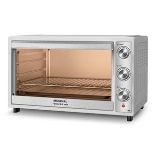 Forno Elétrico 60L Family Grill Inox Mondial Branco/Inox 1800W 127V - FRN-60-WI