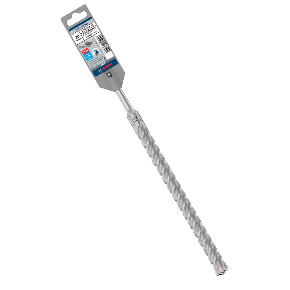Broca de Vídea SDS Plus 20mm x 300mm para Concreto Armado Bosch PRO SDS Plus-5X