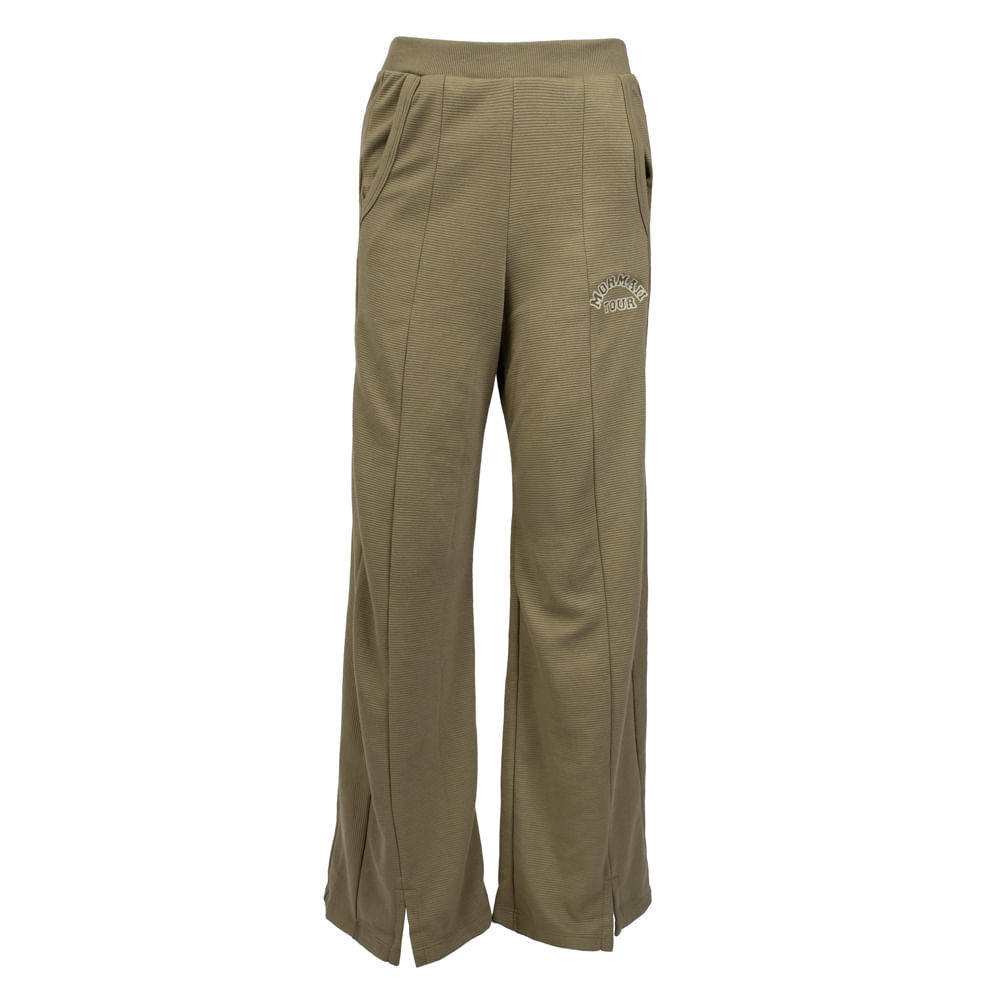 Calça Feminina Mormaii Wide Leg Moletom Verde Oliva