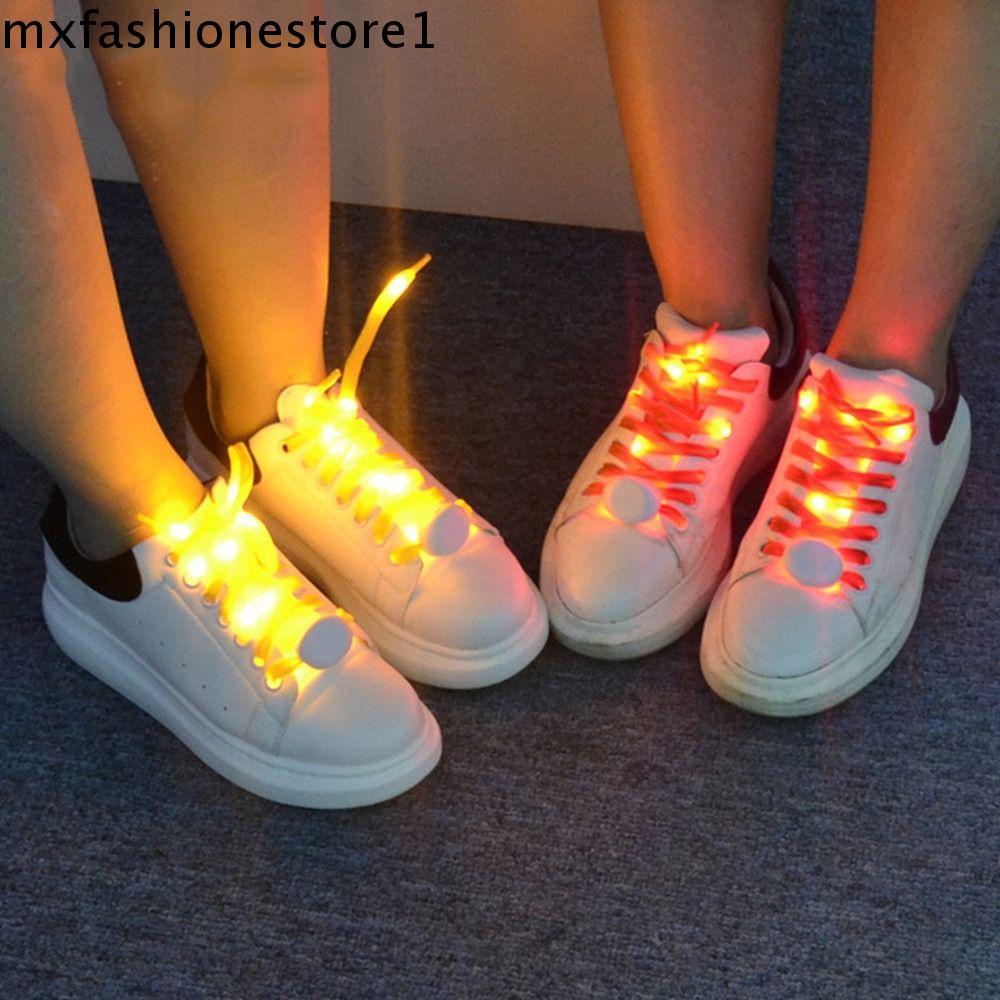 MXFASHIONE Led Cadarços Sapatos De Patinação Luminosos Homens Criativos Cool Cross Braiding Strap