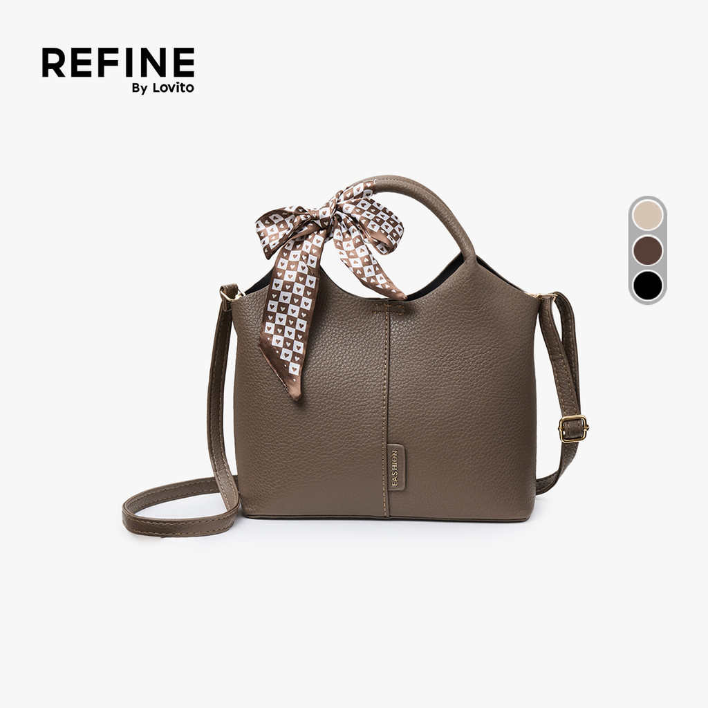 (Refine by Lovito) Casual Balde Bolsa Bolsas Elegantes Ombro Crossbody Bolsa De Ombro Para Mulheres LFA53169