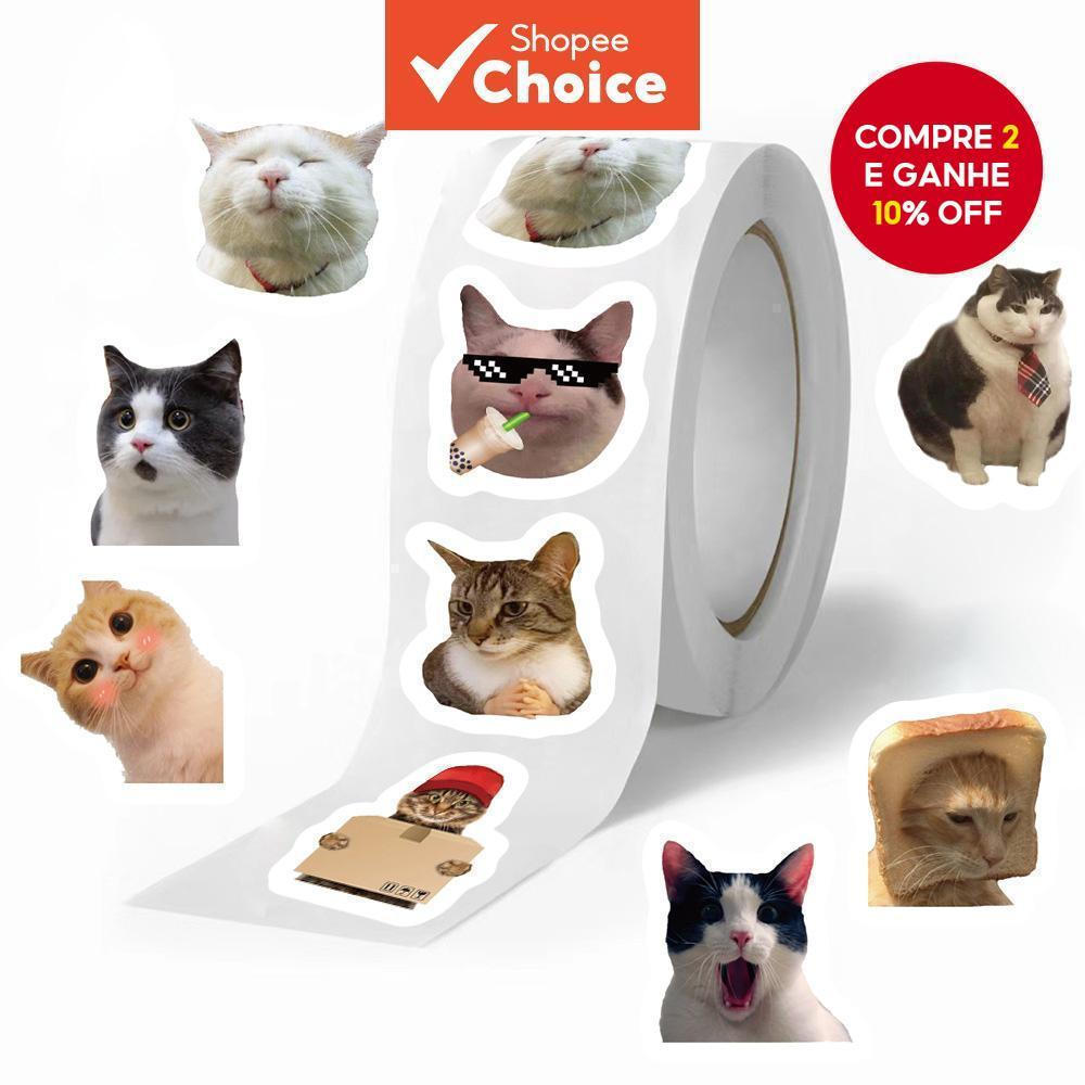 Gato Emoji Graffiti Animais Adesivos 500 Pçs Bonitos À Prova Dwaterproof Água De Telefone Portátil Adesivo Para Escola P