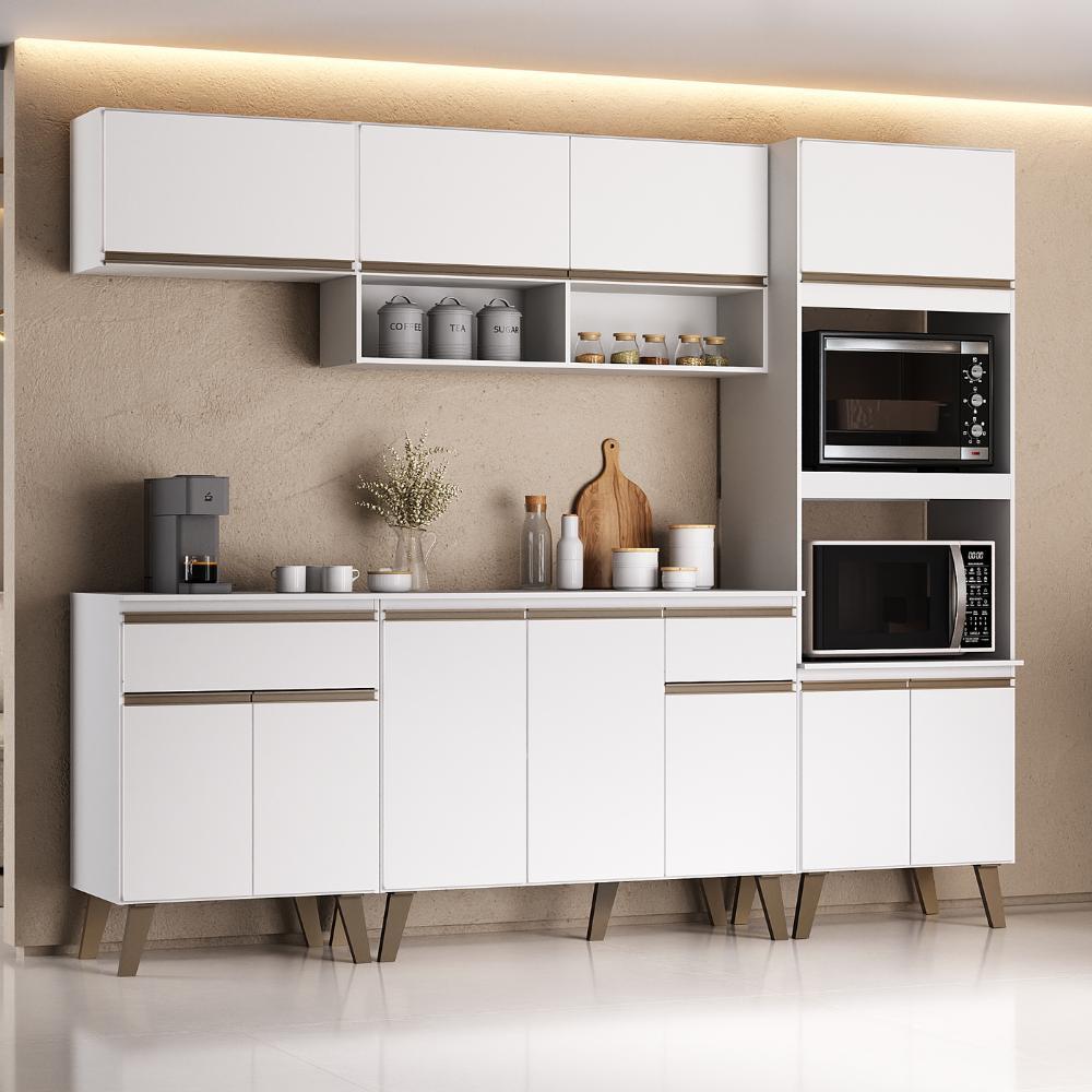 Armário de Cozinha Completa Atlanta Unique Carraro Branca