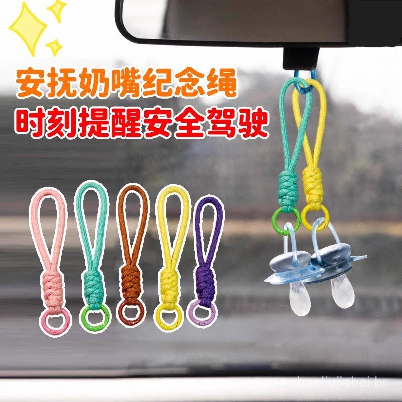 Novo acessório automotivo criativo, chaveiro pendente para carro, decoração para espelho retrovisor, chaveiro com cordão