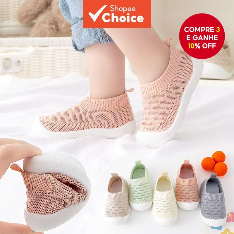 Sapatos de Bebê Meninos em Lona Casual de Algodão com Sola Macia para Recém-nascidos de 0 a 18 Meses