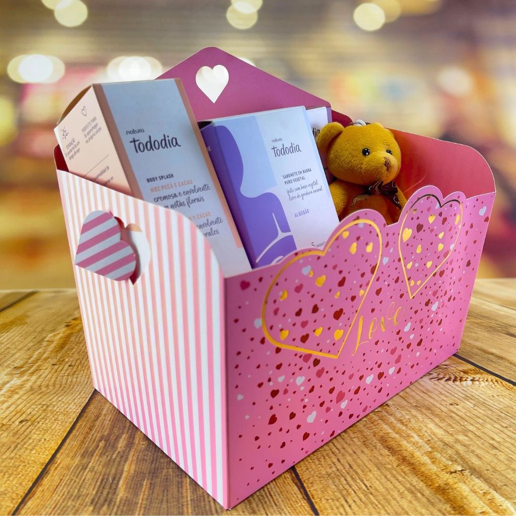 05 CESTA ENVELOPE LOVE 21X13X20cm 5487 ( DIA DOS NAMORADOS IDEIA 2026 ) OUTLET em Oferta na Shopee