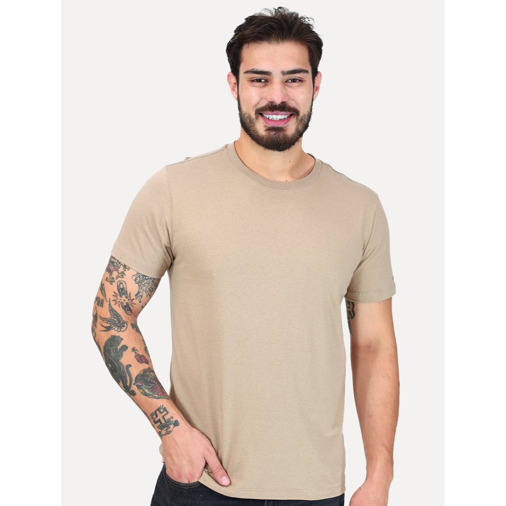 Camiseta John John Original Masculina Basica Slim Fit Simple Cáqui Claro