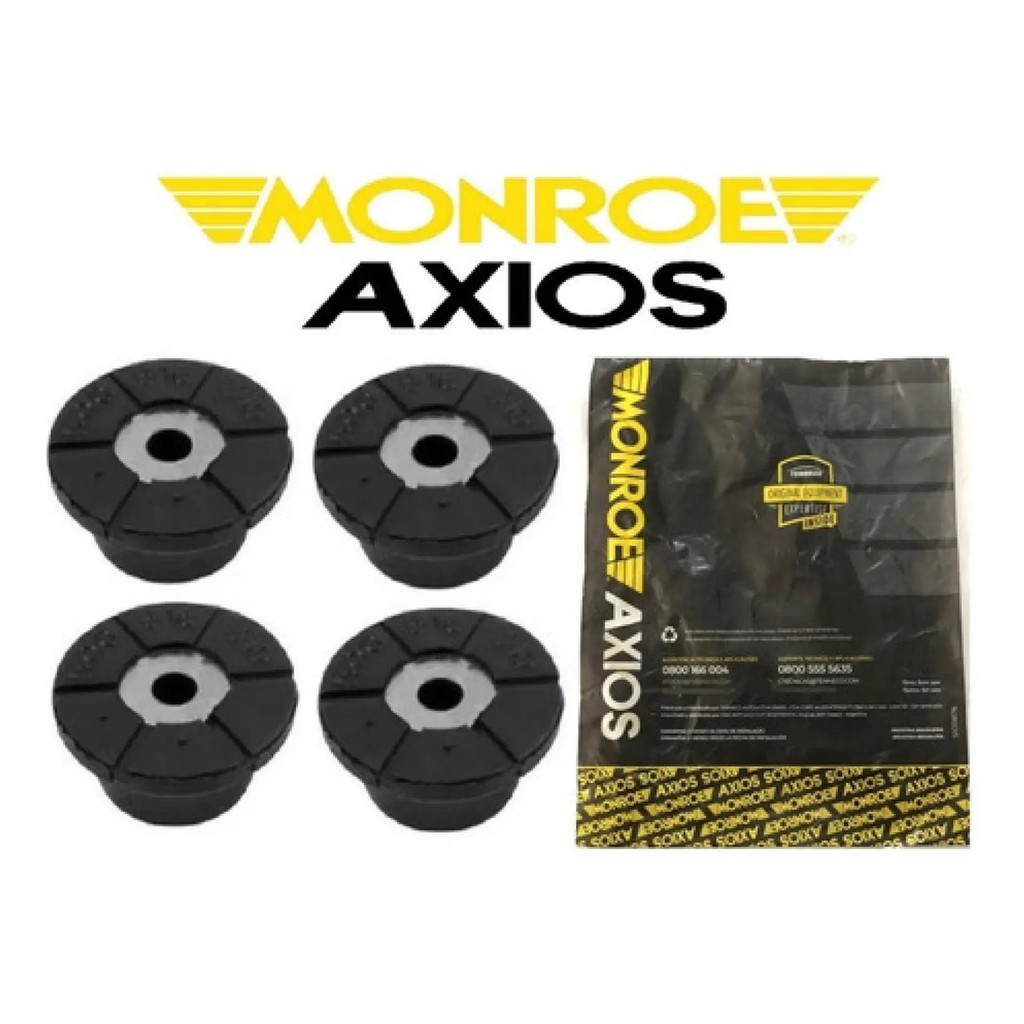 4 Coxim Bucha Amortecedor Traseiro Logan Sandero Clio - Axio