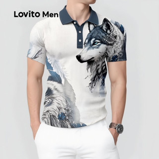 Lovito Men Camisa Polo Casual com Cores Contrastantes Polo de Primavera/verão para homens LNE114138 em Oferta na Shopee