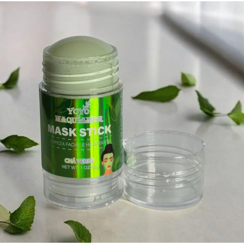 Máscara Chá Verde Remover de Cravos Anti-Acne Hidratante Beleza Pele Facial Clean Face Clareador Mask Stick FEBELLA BEST