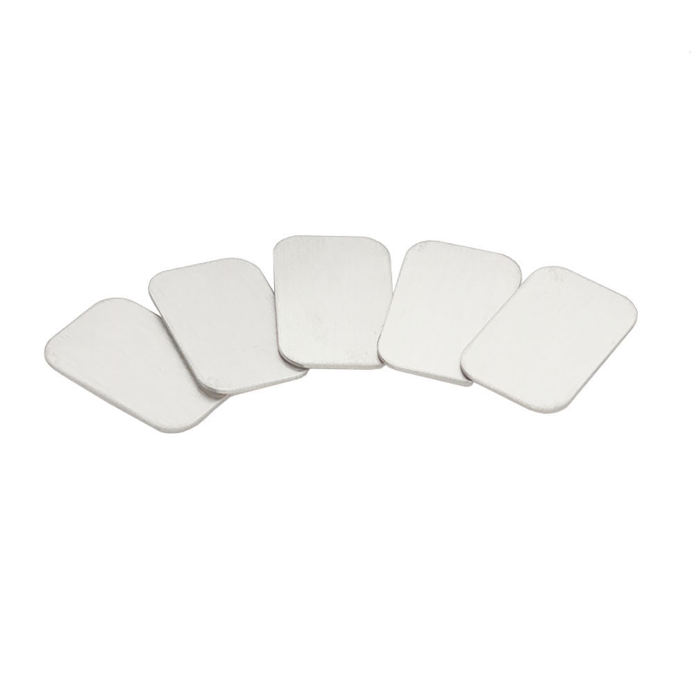 Chapa Inox 22x14x0,6 mm Adesivada 20 unidades