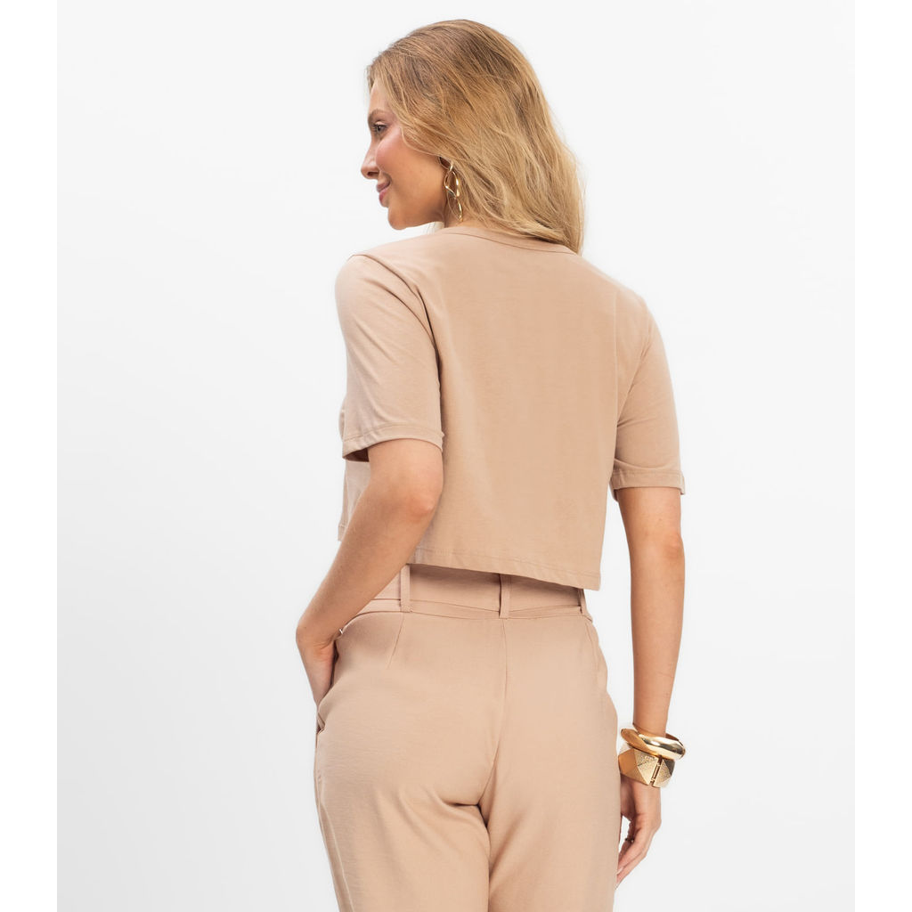 Detalhes do Blusa Cropped Lisa Select Marrom