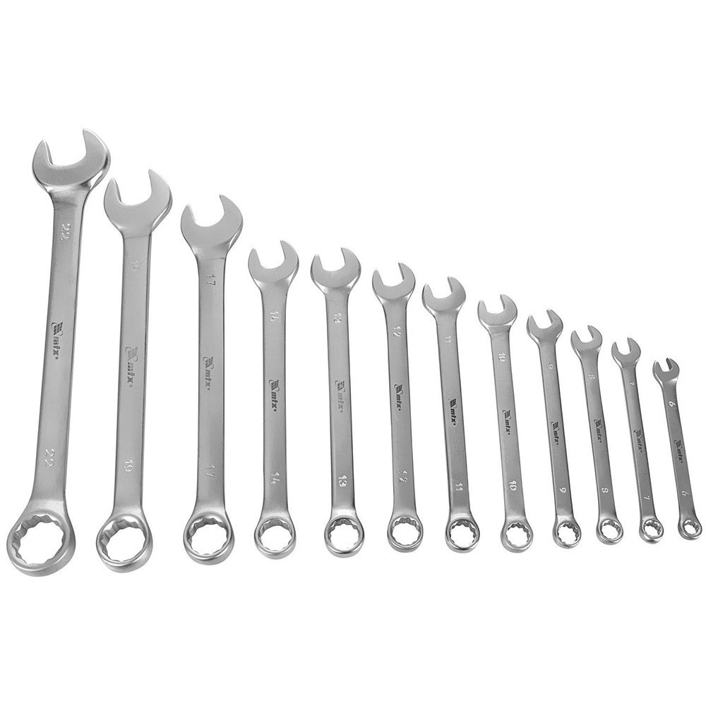 Detalhes do Jogo de chave combinada de 6 a 22 mm aço cromo vanádio com 12 peças - MTX