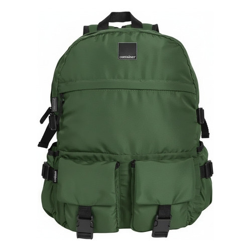 Mochila De Costas Casual C/ 2 Bolsos - Container Colors Verde