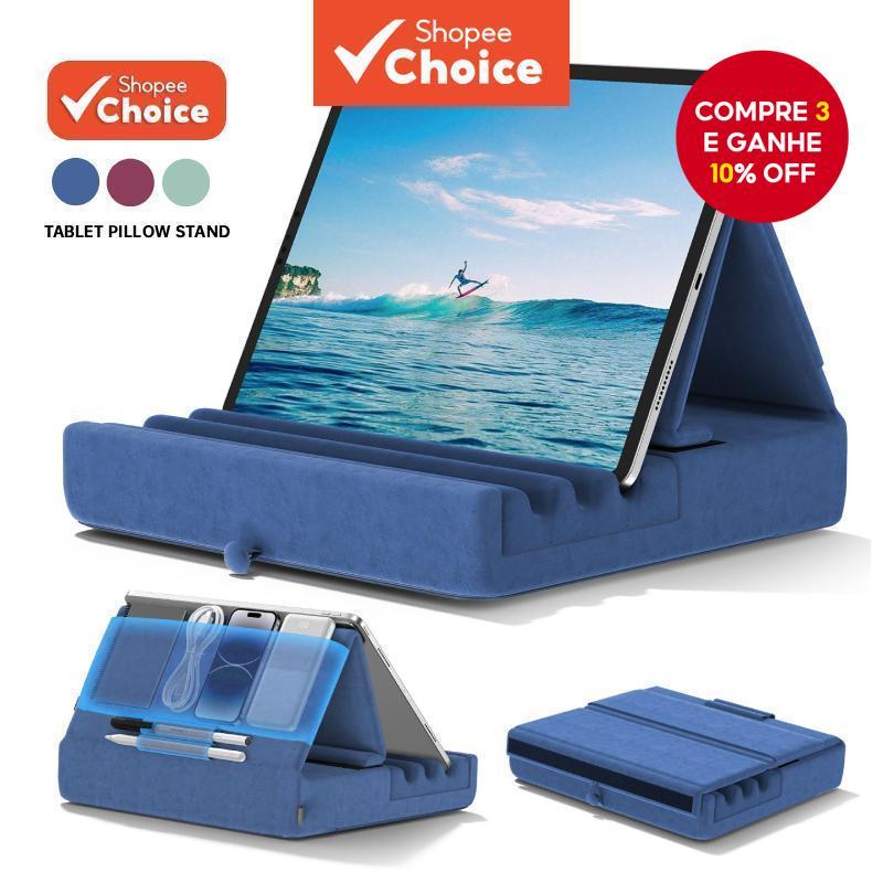 Suporte De Travesseiro Dobrável Para Tablet , Multiângulo Com Caneta De Bolso Dispositivos De 4 A 13 "