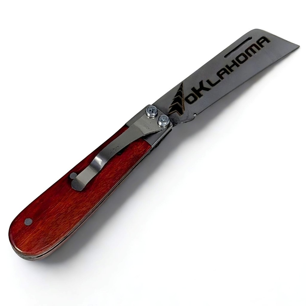 Canivete Inox De Bolso Cabo Madeira Pesca Camping  Churrasco