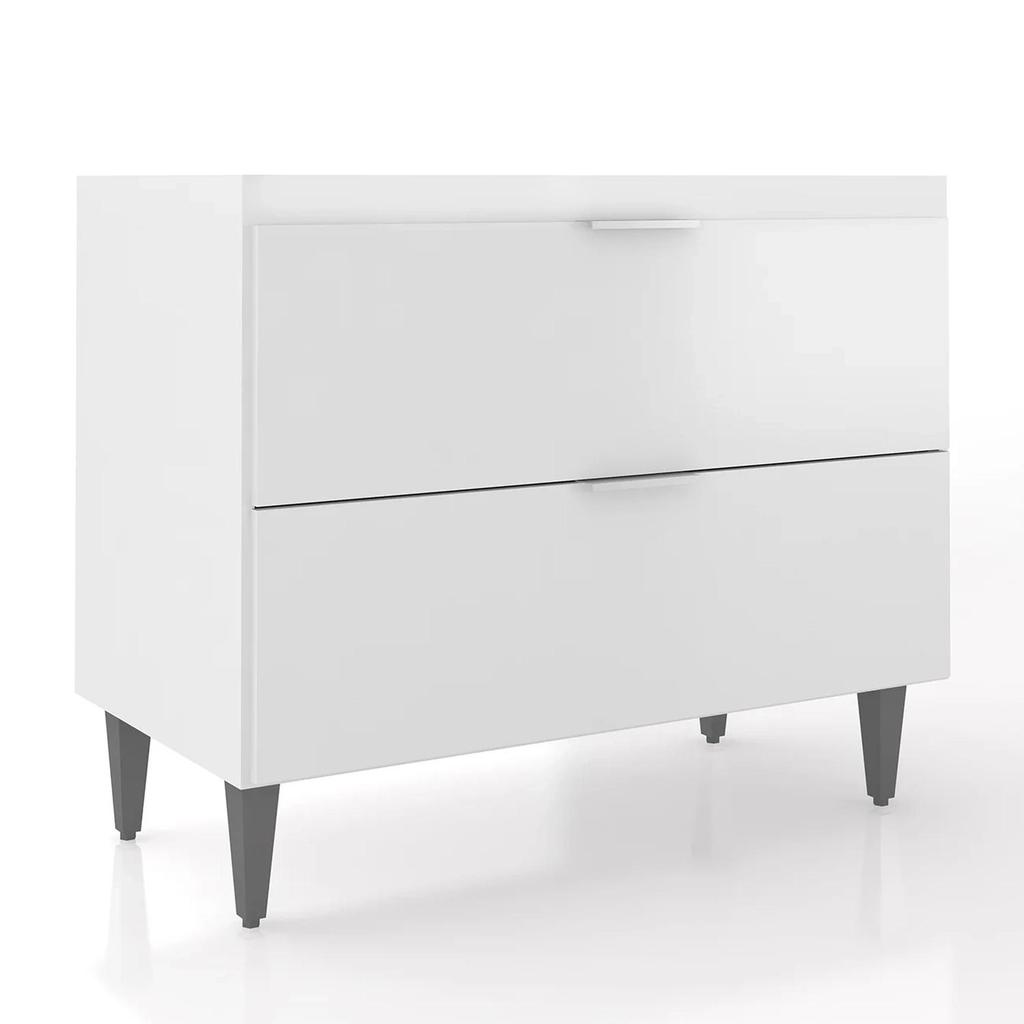 Balcão para Pia 100cm sem Tampo Pérola Z34 Branco - Mpozenato